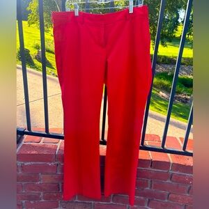Red straight express pants